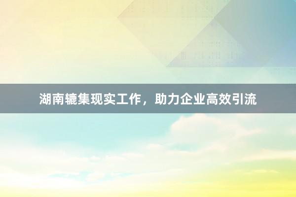 湖南辘集现实工作，助力企业高效引流
